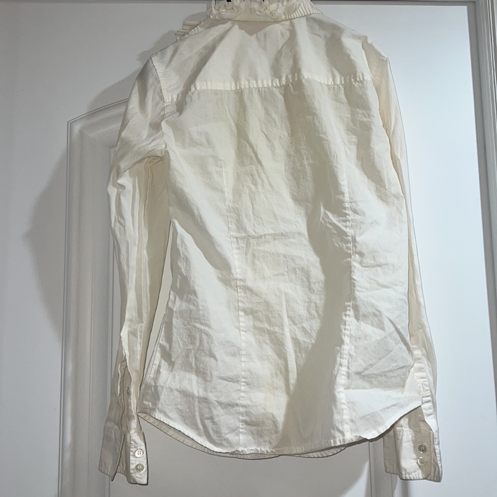 Like New-0-J.Crew Ruffle Button-Down Shirt - Picture 7 of 9
